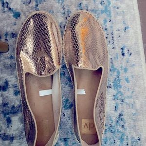 NWOT Gold Espadrilles DV by Dolce Vita